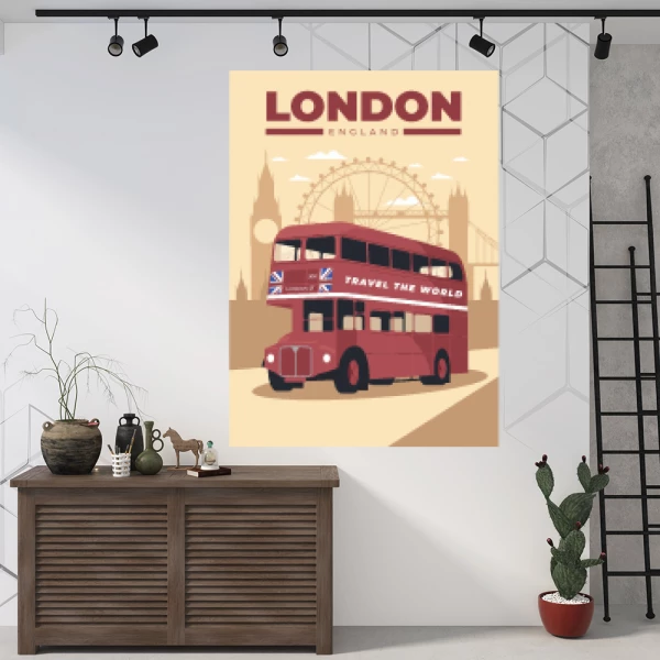 Sticker London England Retro - Imprimé