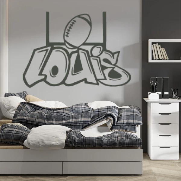 Sticker Louis Graffiti Rugby