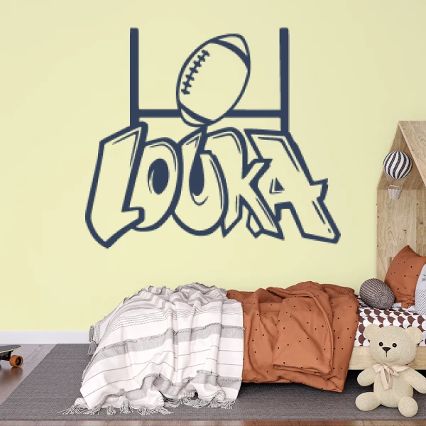 Sticker Louka Graffiti Rugby