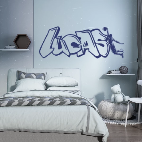 Sticker Lucas Graffiti Basketball
