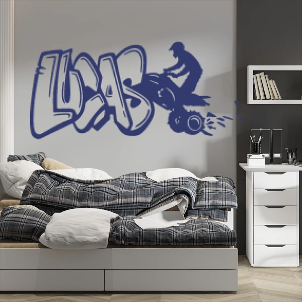 Sticker Lucas Graffiti Quad
