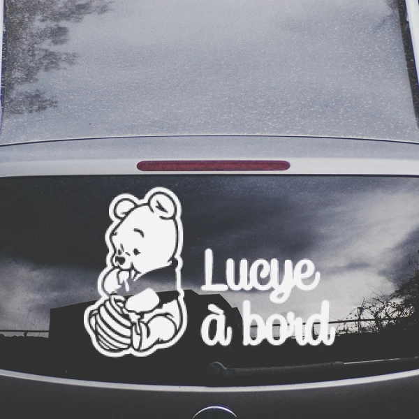Sticker Lucye à bord - Winnie