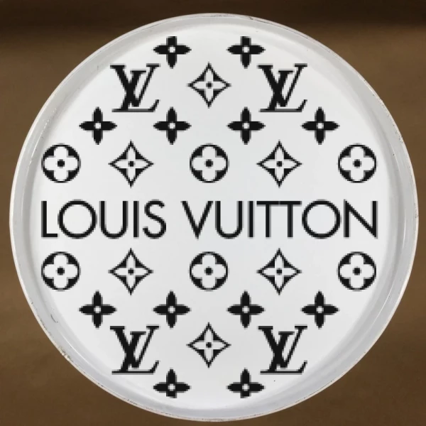 Sticker LV Pattern Texte circle