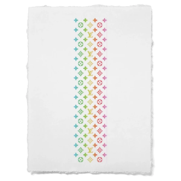 Sticker LV Pattern Vertical Dégradé