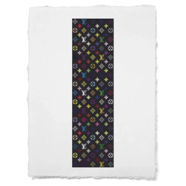 Sticker LV Pattern Vertical Noir/Couleurs Imprimée