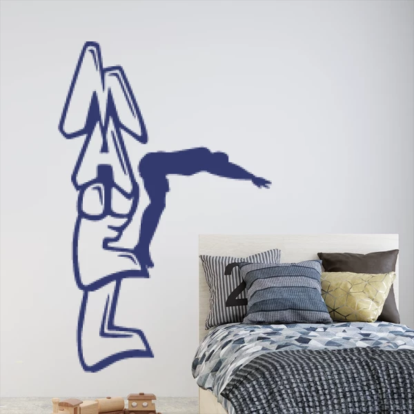 Sticker Maël Graffiti Plongeon Vertical