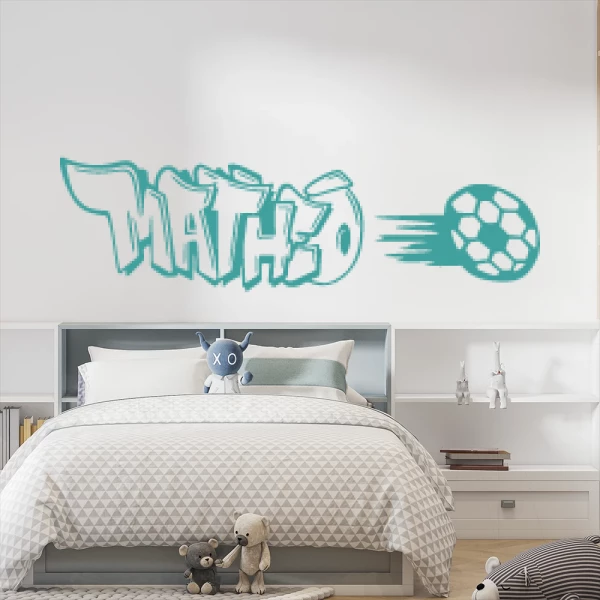 Sticker Mathéo Graffiti Foot