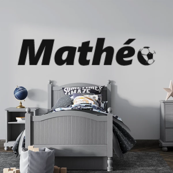 Sticker Mathéo Italique Foot