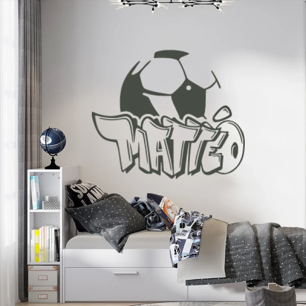 Sticker Mattéo Graffiti Ballon de Foot
