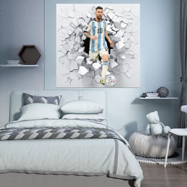 Sticker Messi 3D - Imprimé