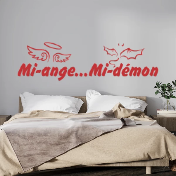 Sticker Mi ange - Mi démon