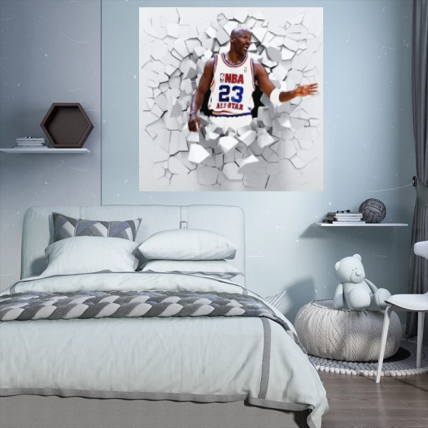 Sticker Michael Jordan 3D - Imprimé