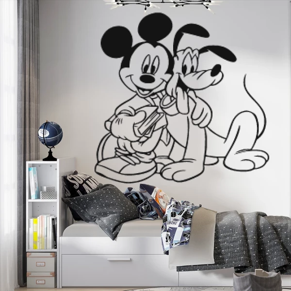 Sticker Mickey et Pluto