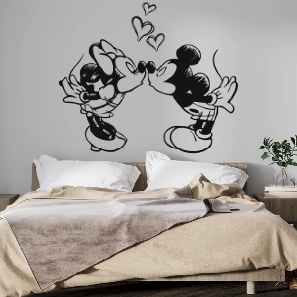 Sticker Mickey - Minnie Esquisse