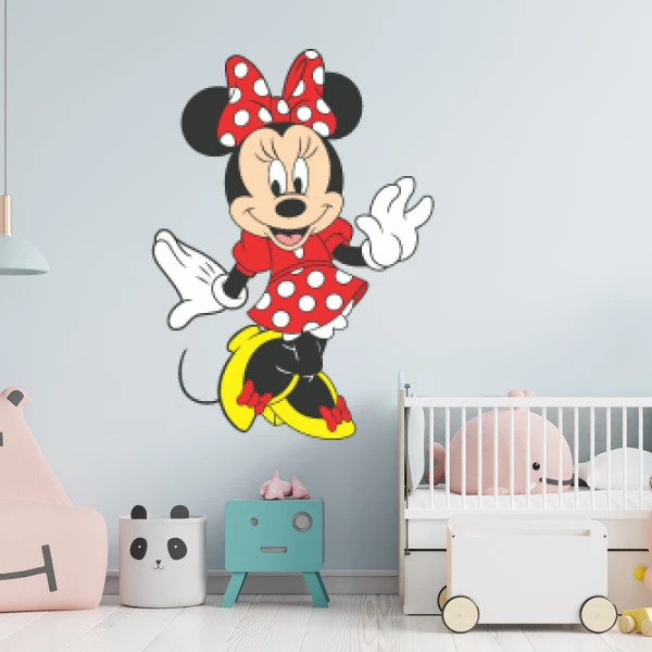 Sticker Minnie Robe Rouge
