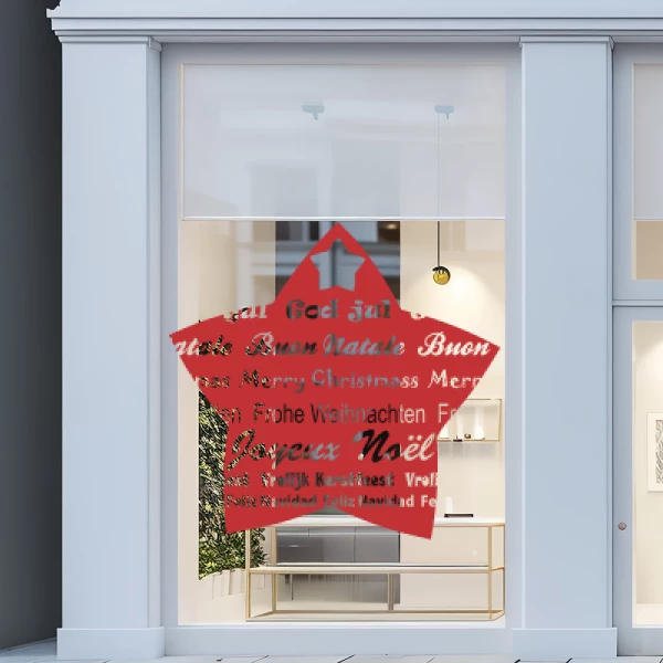 Sticker Noël - Etoile Voeux