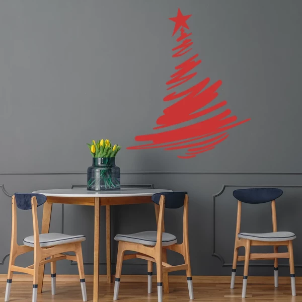 Sticker Noël - Graffiti tree