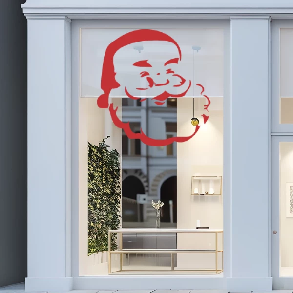Sticker Noël - Tête Père Noël