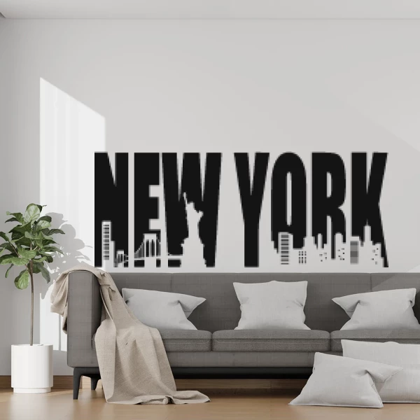 Sticker NY in letters
