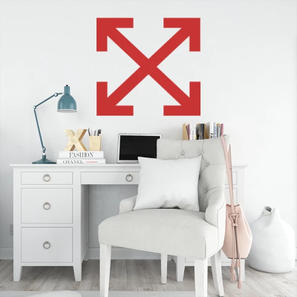 Sticker Off White Croix