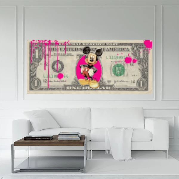 Sticker One Dollar Mickey Imprimé
