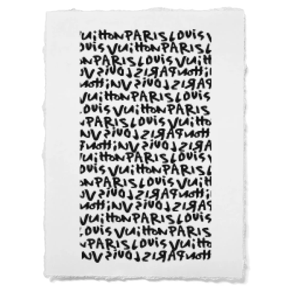 Sticker Pattern Vuitton Script