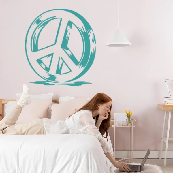 Sticker Peace and Love 3D