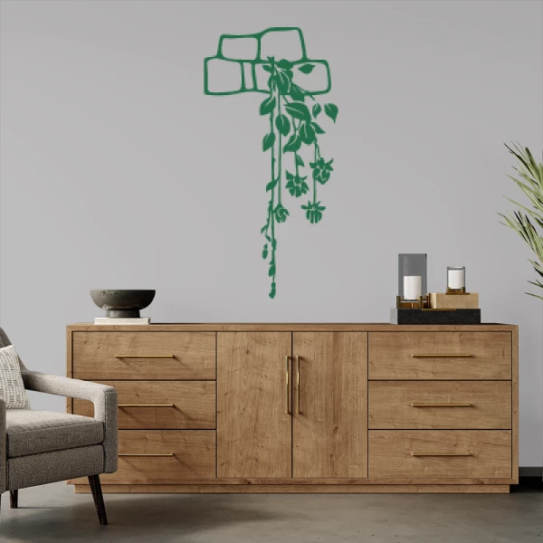 Sticker Plante retombante sur pierre