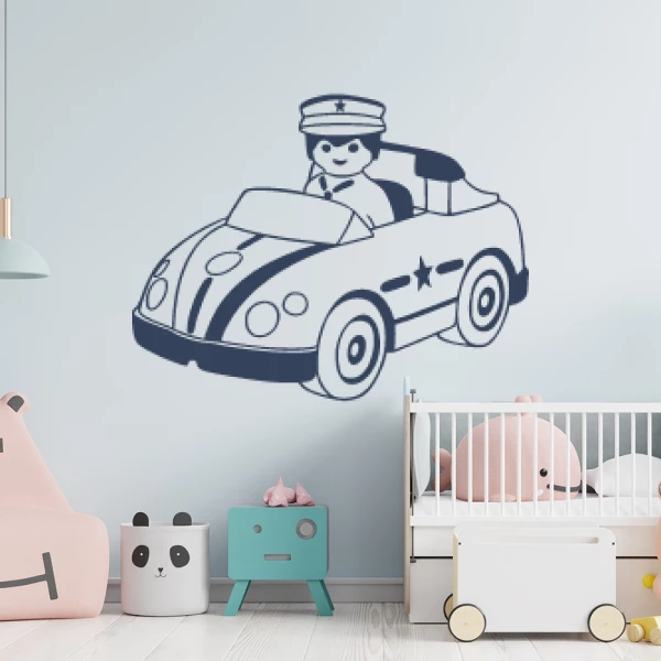Sticker Playmobil Policier Voiture