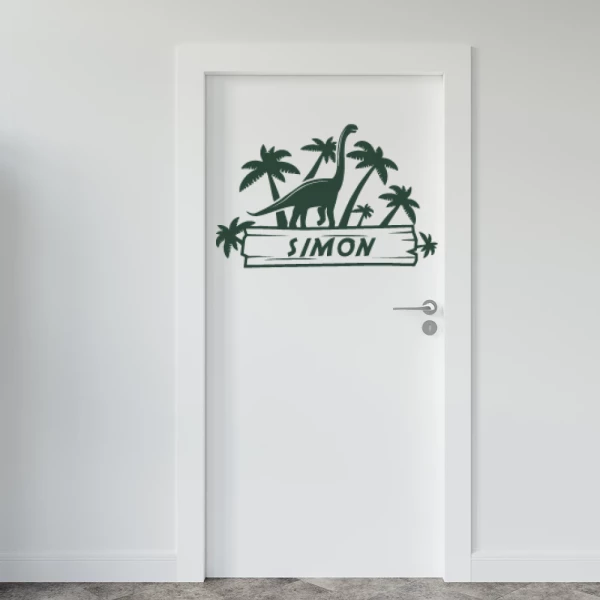 Sticker Prénom Dino