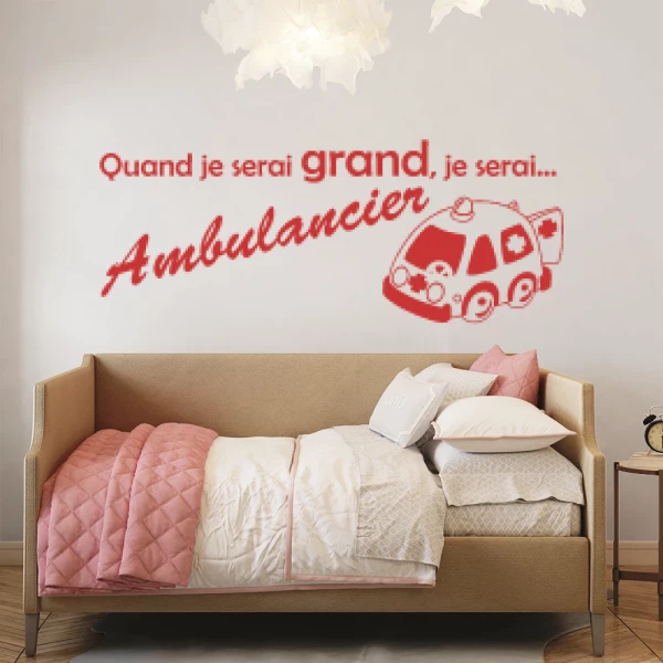 Sticker Quand je serai grand - Ambulancier