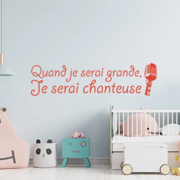Sticker Quand je serai grande - Chanteuse