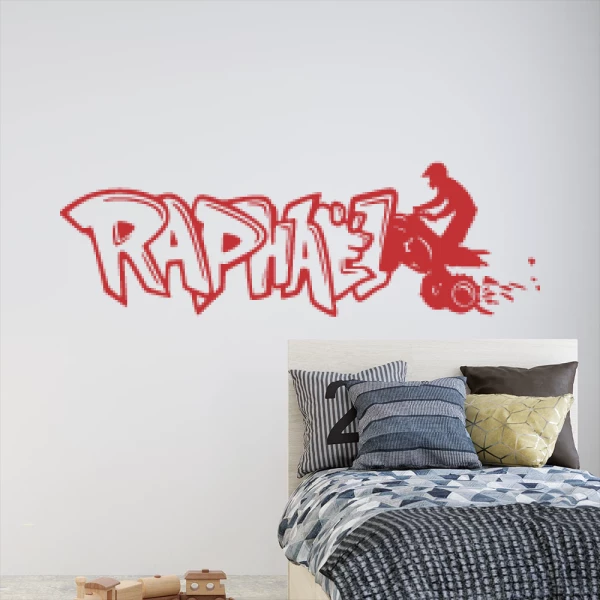 Sticker Raphaël Graffiti Quad