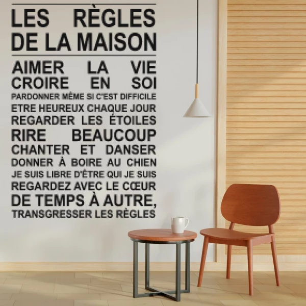 Sticker Règles de la maison 4