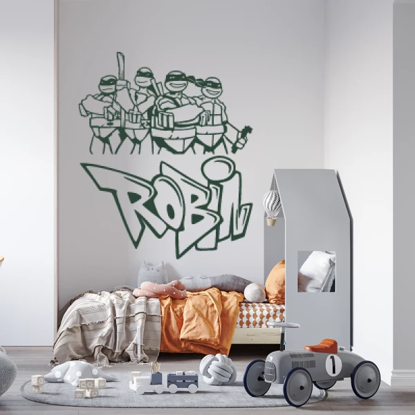 Sticker Robin Graffiti Tortues Ninja