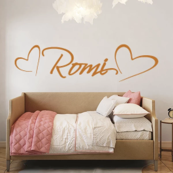 Sticker Romi Script Coeurs