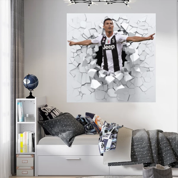 Sticker Ronaldo 3D - Imprimé