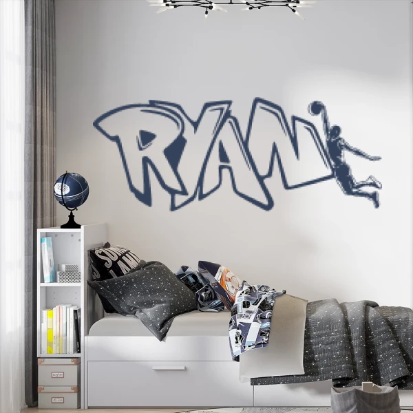 Sticker Ryan Graffiti Basketball