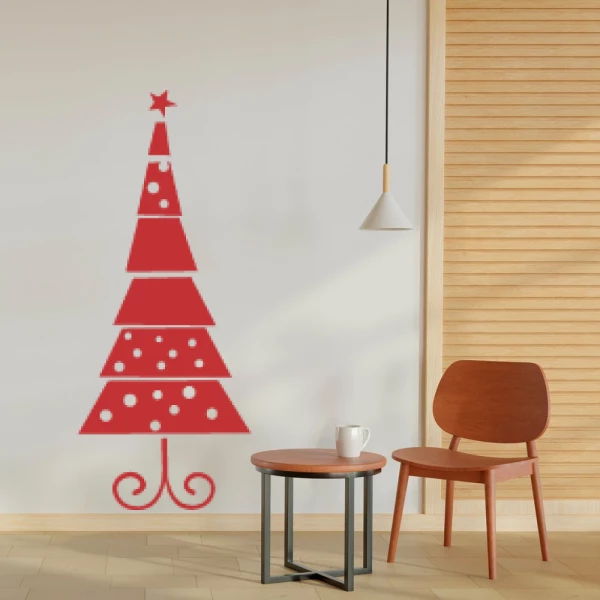 Sticker Sapin de Noël Géométrique