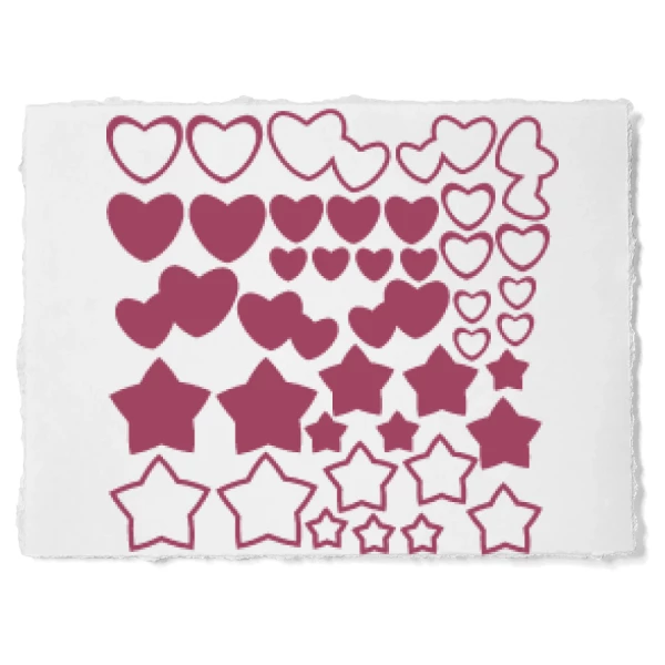 Sticker Set Etoiles et Coeurs