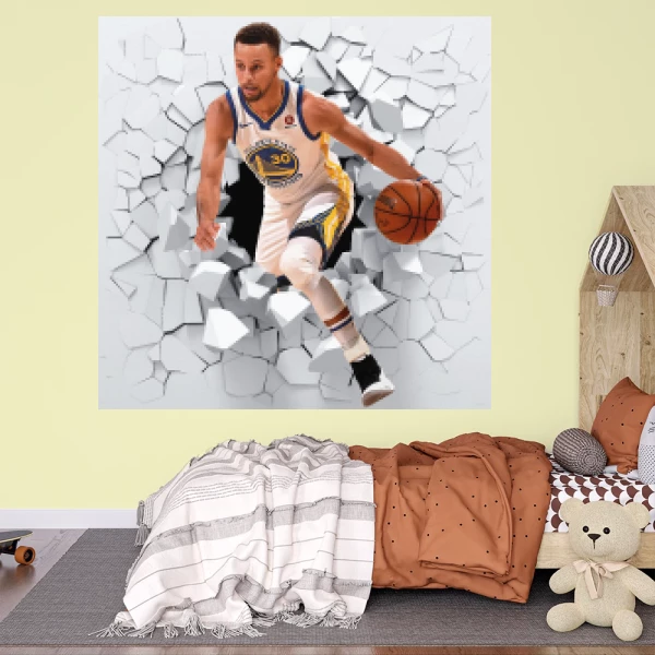 Sticker Stephen Curry 3D - Imprimé