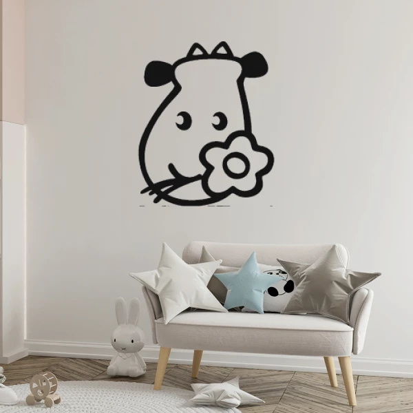 Sticker Tête de vache Gribouille