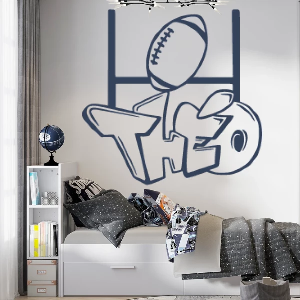 Sticker Théo Graffiti Rugby