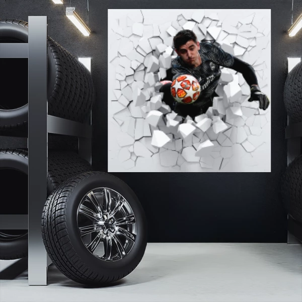 Sticker Thibaut Courtois 3D - Imprimé