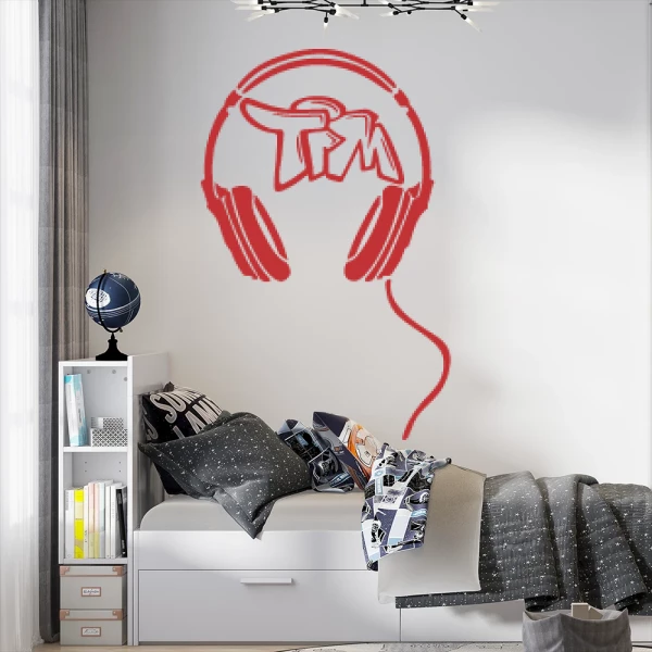 Sticker Tim Graffiti Casque Audio