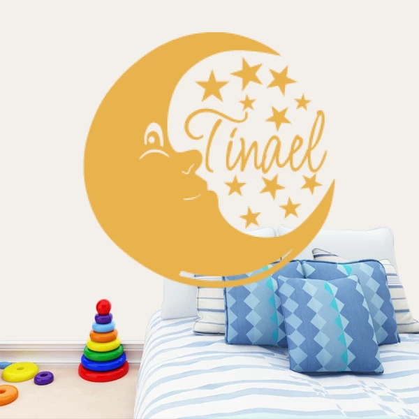 Sticker Tinael Lune étoilée