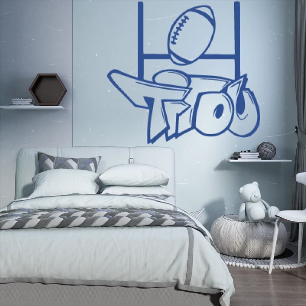 Sticker Titou Graffiti Rugby