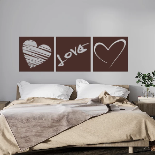 Sticker Triptyque Love
