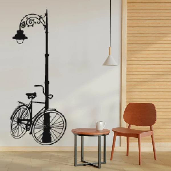 Sticker Vélo sur lampadaire