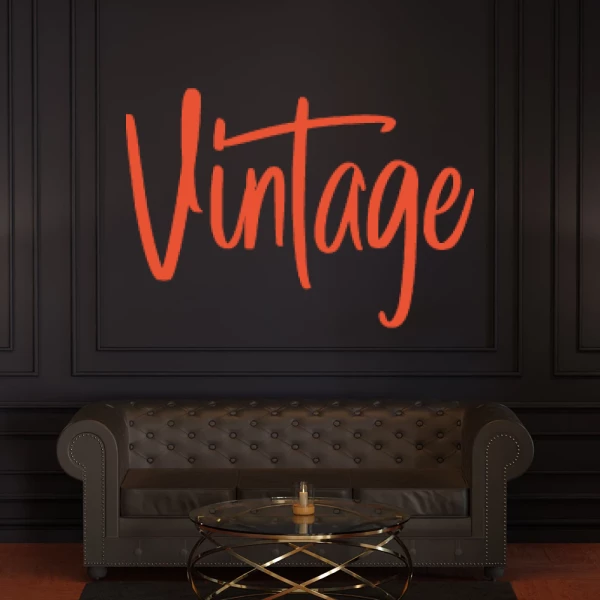 Sticker Vintage Script